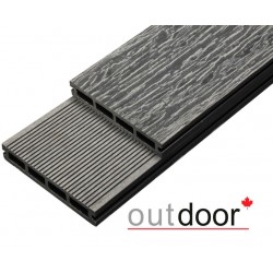 Террасная доска ДПК Outdoor 150*25*4000 мм. OLD WOOD/вельвет графит