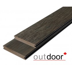 Террасная доска ДПК Outdoor 3D 140*21*2900 мм полнотелая STORM/OLD WOOD BROWN темно-коричневая микс