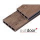 Террасная доска ДПК Outdoor 3D 150*25*4000 мм. завершающая NEVADA/CALIFORNIA BROWN коричневая микс