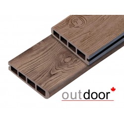 Террасная доска ДПК Outdoor 3D 150*25*4000 мм. завершающая NEVADA/CALIFORNIA BROWN коричневая микс