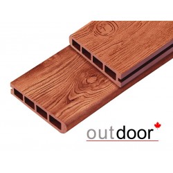 Террасная доска ДПК Outdoor 3D 150*25*4000 мм. завершающая NEVADA/CALIFORNIA красное дерево