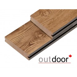 Террасная доска ДПК Outdoor 3D 140*25*3000 мм. полнотелая NEVADA/CALIFORNIA BROWN дуб