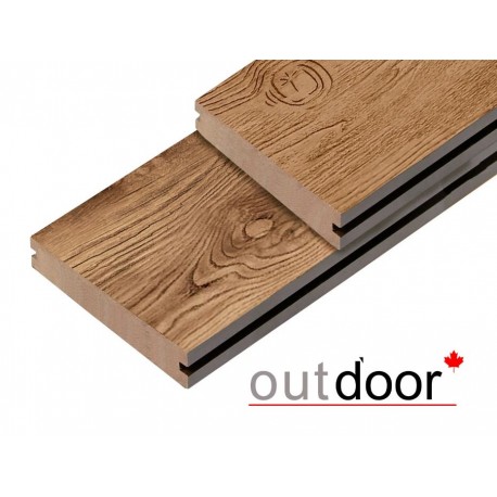 Террасная доска ДПК Outdoor 3D 140*25*3000 мм. полнотелая NEVADA/CALIFORNIA BROWN дуб