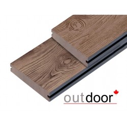 Террасная доска ДПК Outdoor 3D 140*25*3000 мм. полнотелая NEVADA/CALIFORNIA BROWN коричневая микс