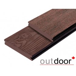 Террасная доска ДПК Outdoor 3D 140*25*3000 мм. полнотелая STORM/OCEAN BROWN коричневая микс