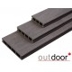 Террасная доска ДПК Outdoor разноширокая 3D STORM BROWN Комплект