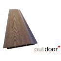 Фасадная доска ДПК Outdoor 166*20*4000 мм. текстура дерево коричневая