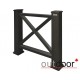 Ограждение из ДПК Outdoor "Кантри" 1000*1000 мм. 3D STORM BLACK