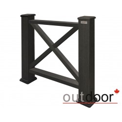 Ограждение из ДПК Outdoor "Кантри" 1000*1000 мм. 3D STORM BLACK