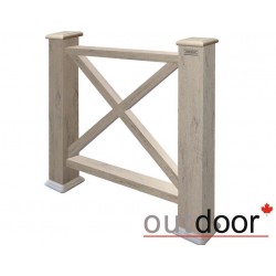 Ограждение из ДПК Outdoor "Кантри" 1000*1500 мм. 3D STORM GREY