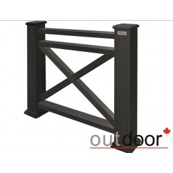 Ограждение из ДПК Outdoor "Кантри" 1000*1000 мм. 3D STORM BLACK
