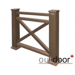Ограждение из ДПК Outdoor "Кантри плюс" 1000*1500 мм. 3D STORM BROWN