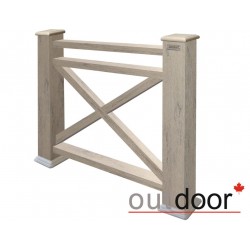 Ограждение из ДПК Outdoor "Кантри плюс" 1000*1500 мм. 3D STORM GREY