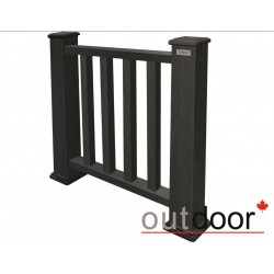 Ограждение из ДПК Outdoor "Классик" 1000*1500 мм. 3D STORM BLACK