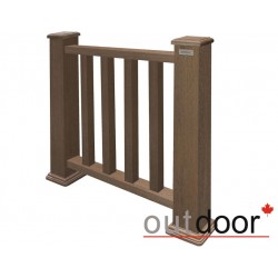 Ограждение из ДПК Outdoor "Классик" 1000*1500 мм. 3D STORM BROWN