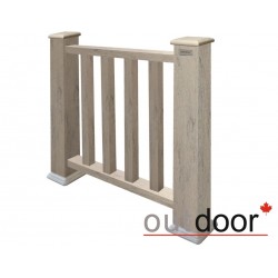 Ограждение из ДПК Outdoor "Классик" 1000*1500 мм. 3D STORM GREY