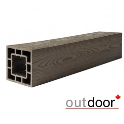 Столб ДПК Outdoor 120*120*3000 мм. текстура дерево темно-коричневый