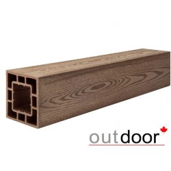 Столб ДПК Outdoor 120*120*3000 мм. текстура дерево коричневый