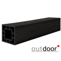 Столб ДПК Outdoor 120*120*3000 мм. текстура дерево черный