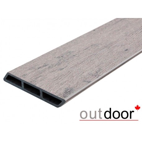 Доска Ромбус ДПК Outdoor 122*22*3000 мм. STORM GREY серая микс