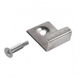 Комплект крепежа № 9 для лаги из ДПК (10 шт старт. клипс из нерж. стали + 10 шт саморез 4*20 мм.)