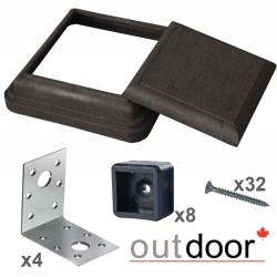 Комплект крепежа для ограждений Outdoor темно-коричневых