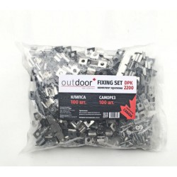 Комплект крепежа № 9 для лаги из ДПК (100 шт клипс из нержавеющей стали + 100 шт саморезов)