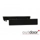 Торцевая заглушка пластиковая Outdoor 150*25 мм. черная