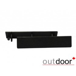 Торцевая заглушка пластиковая Outdoor 150*25 мм. черная