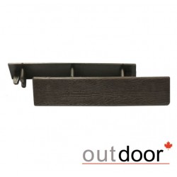 Заглушка торцевая пластиковая Outdoor для заборной доски 115*22 мм темно-коричневая