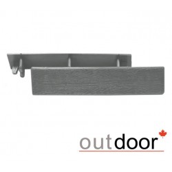 Заглушка торцевая пластиковая Outdoor для заборной доски 115*22 мм серая