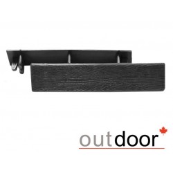 Заглушка торцевая пластиковая Outdoor для доски 115*22 мм черная