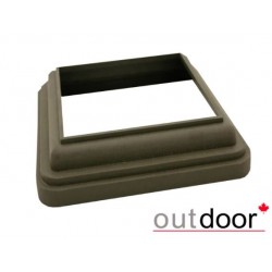 Юбка пластиковая для столба Outdoor 175*175*40 мм. коричневая