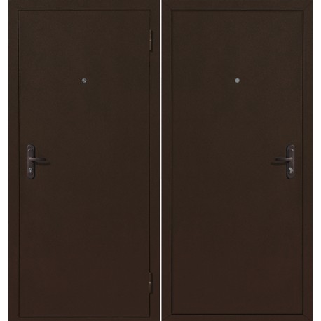 Дверь Стройгост 5-1 Металл/Металл, Медь антик